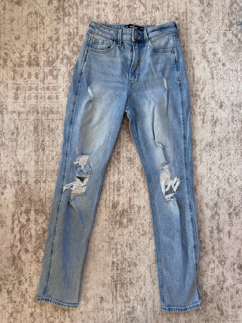 Hollister Light Wash Distressed Skinny Jeans